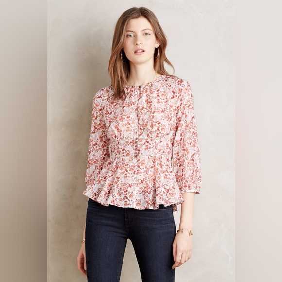 Moulinette Soeurs Amelie Blouse Anthropologie Size 2 - Picture 2 of 11
